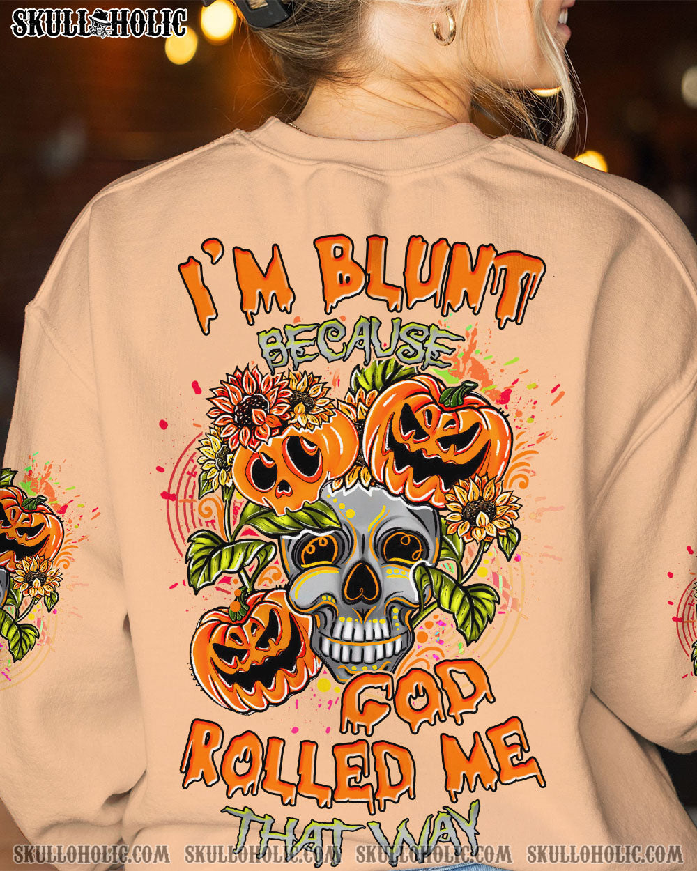I’M BLUNT BECAUSE GOD ROLLED ME SKULL HALLOWEEN ALL OVER PRINT – TLNZ1108231