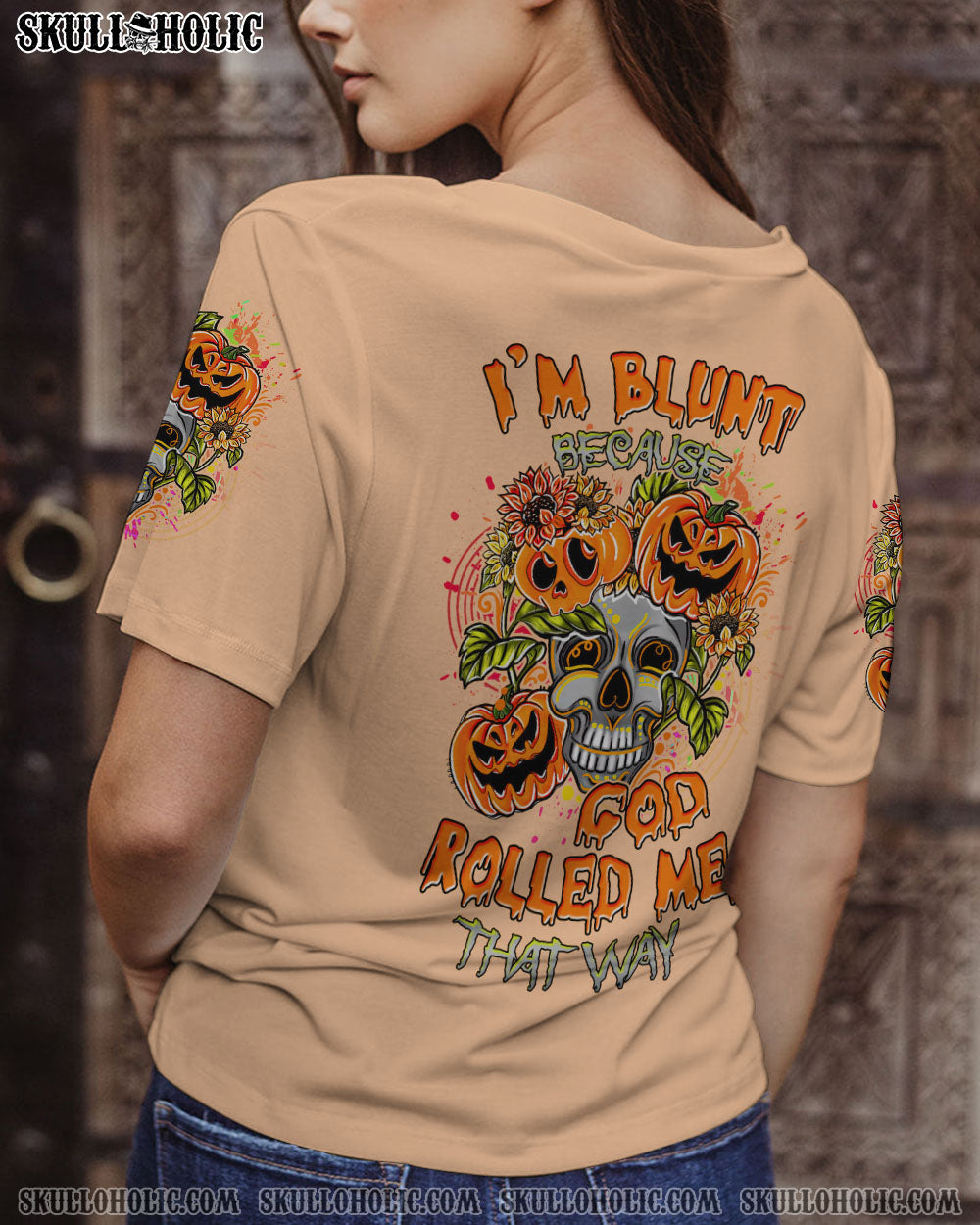 I’M BLUNT BECAUSE GOD ROLLED ME SKULL HALLOWEEN ALL OVER PRINT – TLNZ1108231