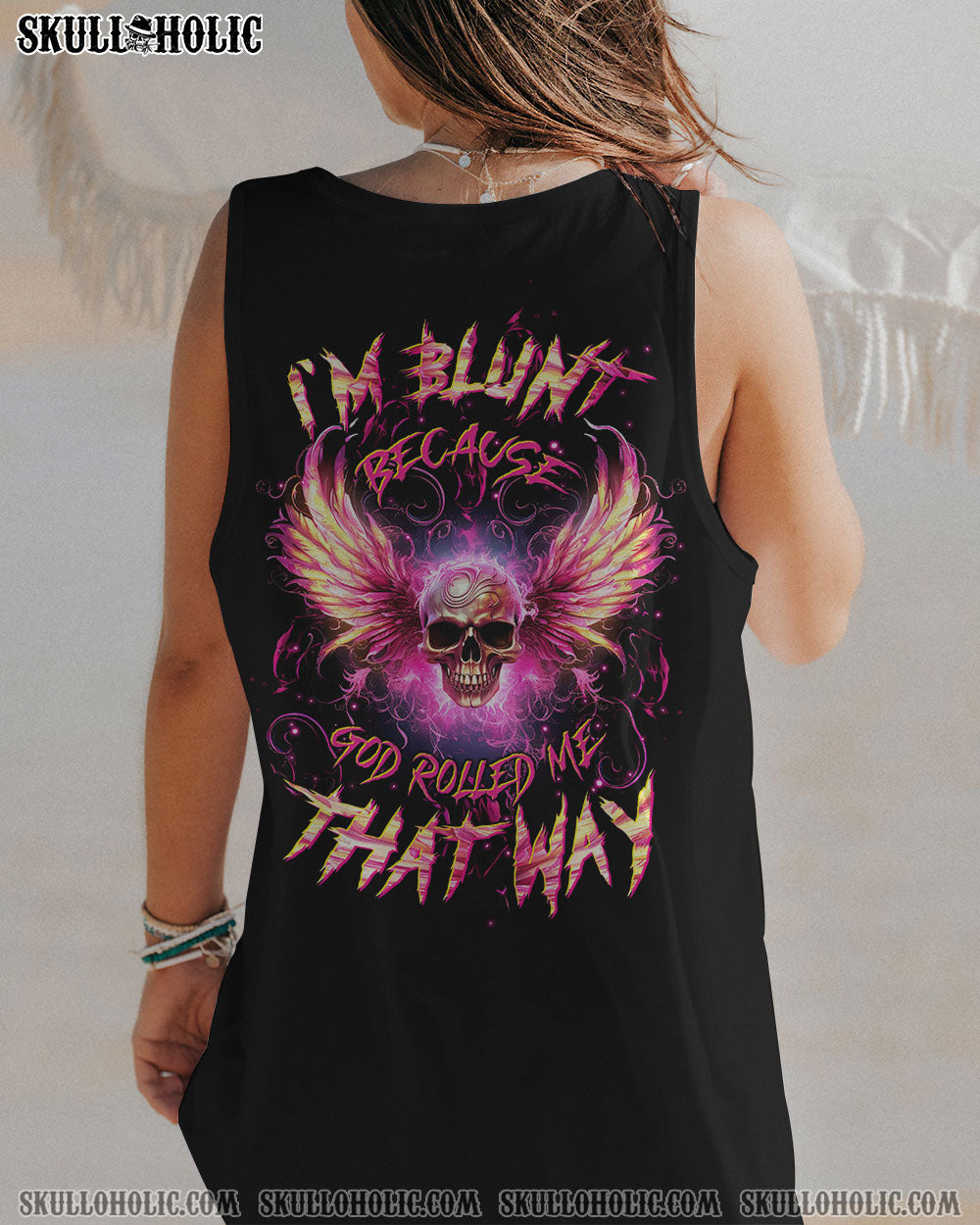 I’M BLUNT BECAUSE GOD ROLLED ME SKULL WINGS ALL OVER PRINT – TLTW0410232