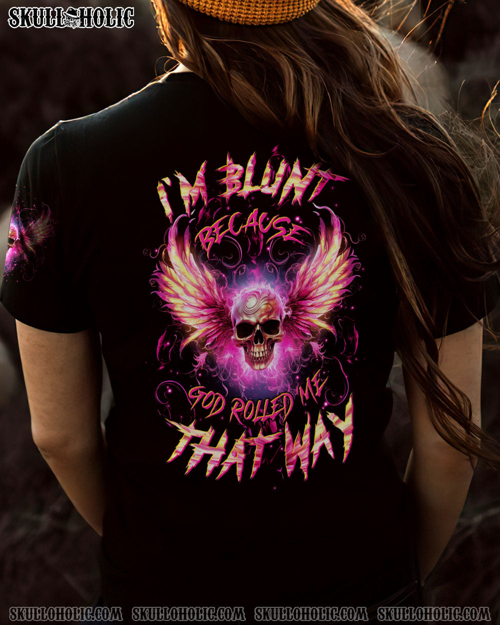 I’M BLUNT BECAUSE GOD ROLLED ME SKULL WINGS ALL OVER PRINT – TLTW0410232