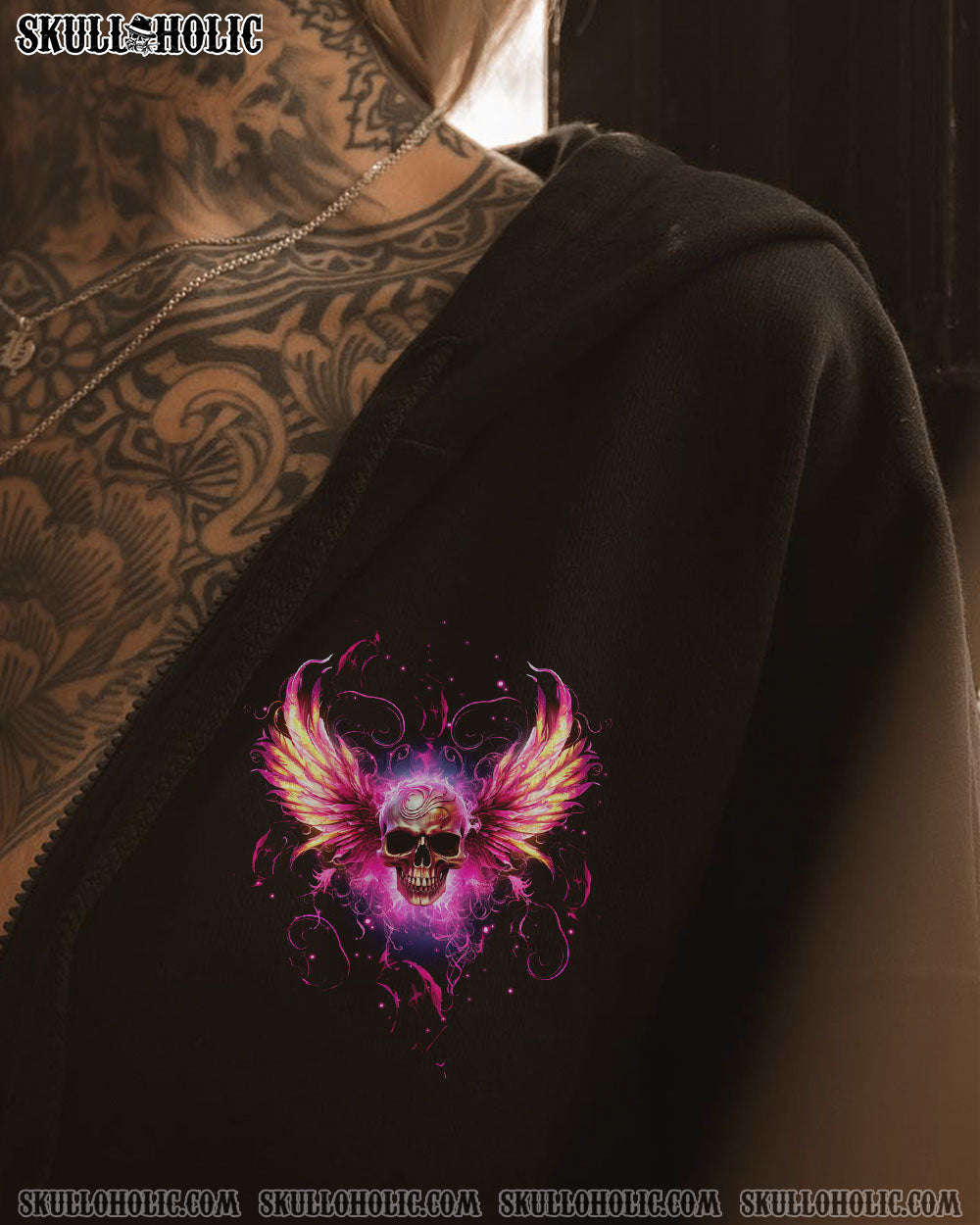 I’M BLUNT BECAUSE GOD ROLLED ME SKULL WINGS ALL OVER PRINT – TLTW0410232