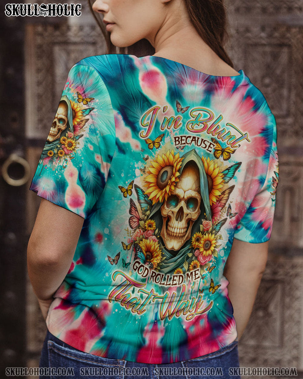 I’M BLUNT BECAUSE GOD ROLLED ME TIE DYE ALL OVER PRINT – TLNO2501242