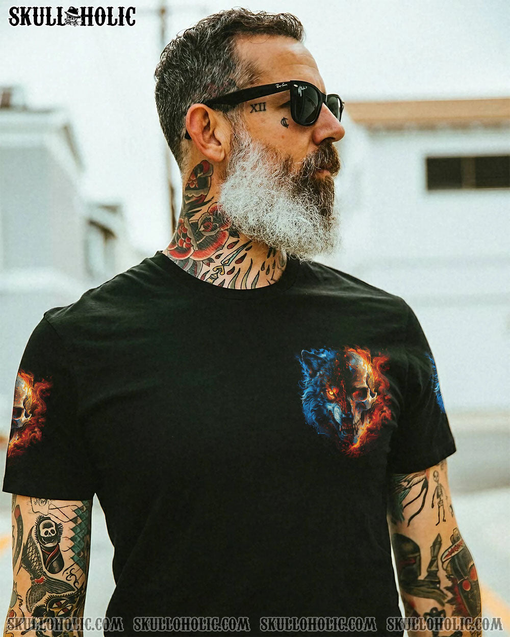 I’M FAR FROM PERFECT I’M JUST REAL WOLF SKULL ALL OVER PRINT – TYTD1604243