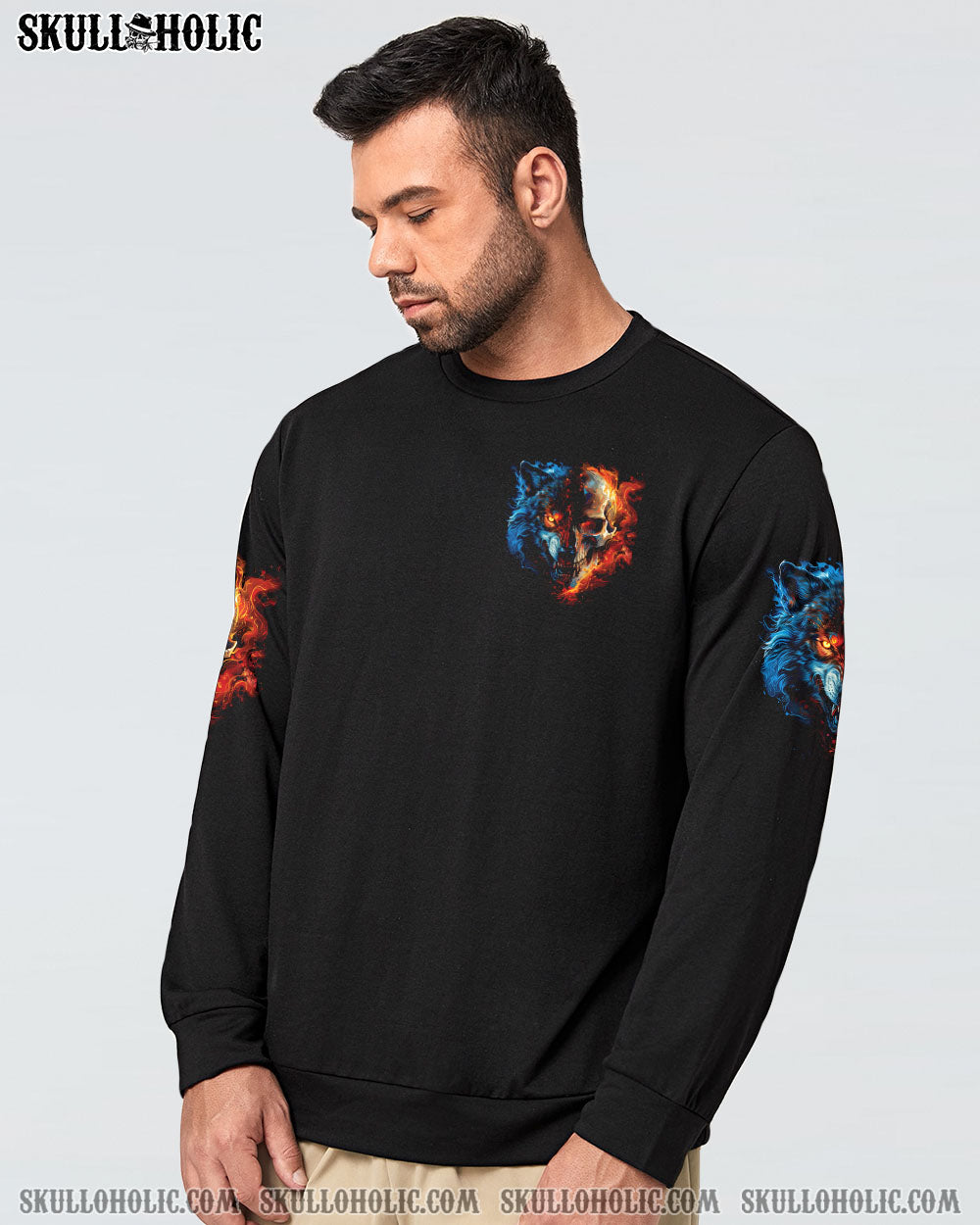 I’M FAR FROM PERFECT I’M JUST REAL WOLF SKULL ALL OVER PRINT – TYTD1604243