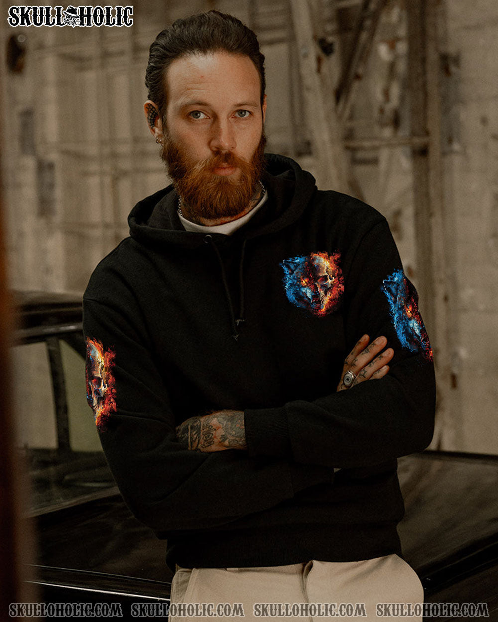 I’M FAR FROM PERFECT I’M JUST REAL WOLF SKULL ALL OVER PRINT – TYTD1604243