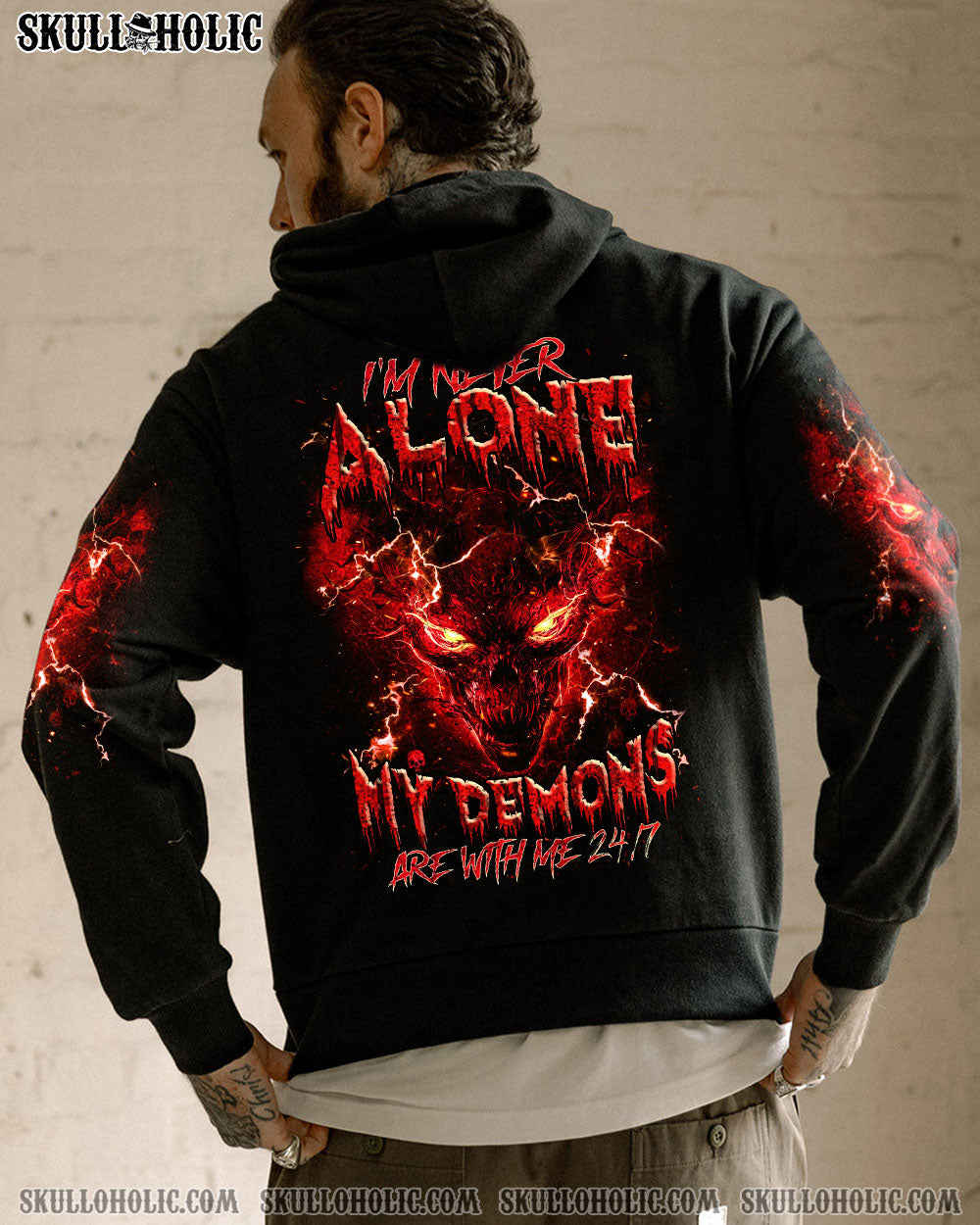 I’M NEVER ALONE DEMON SKULL ALL OVER PRINT – TLNZ0204244