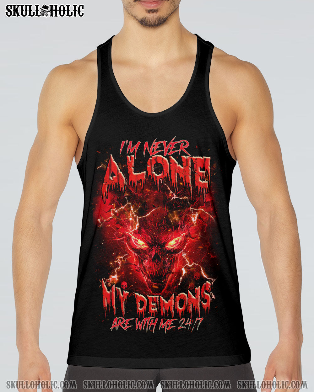 I’M NEVER ALONE DEMON SKULL ALL OVER PRINT – TLNZ0204244