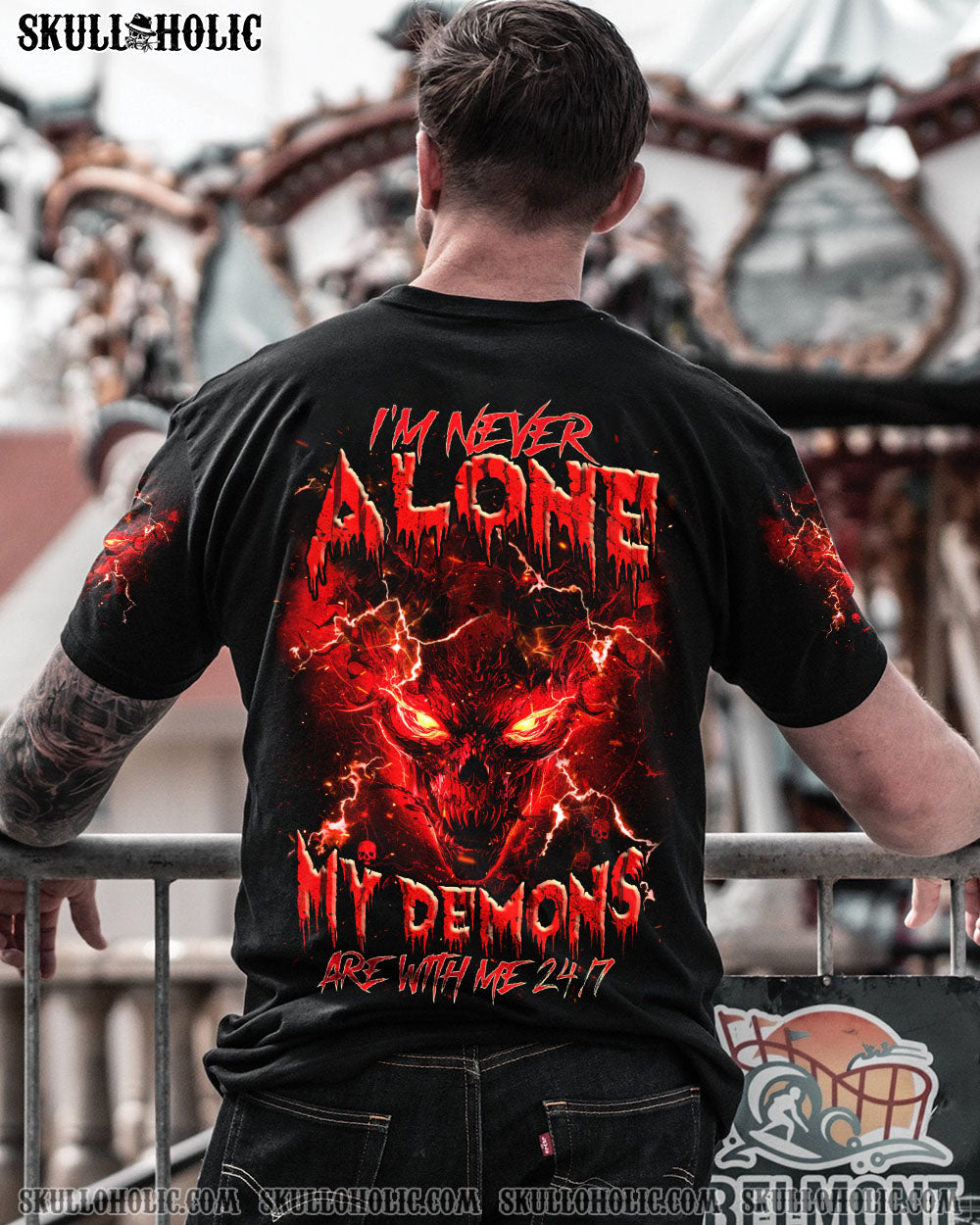 I’M NEVER ALONE DEMON SKULL ALL OVER PRINT – TLNZ0204244