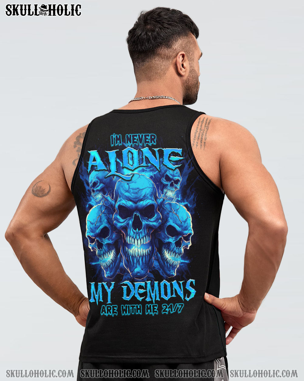 I’M NEVER ALONE MADLY SKULL ALL OVER PRINT – TLNO1206234