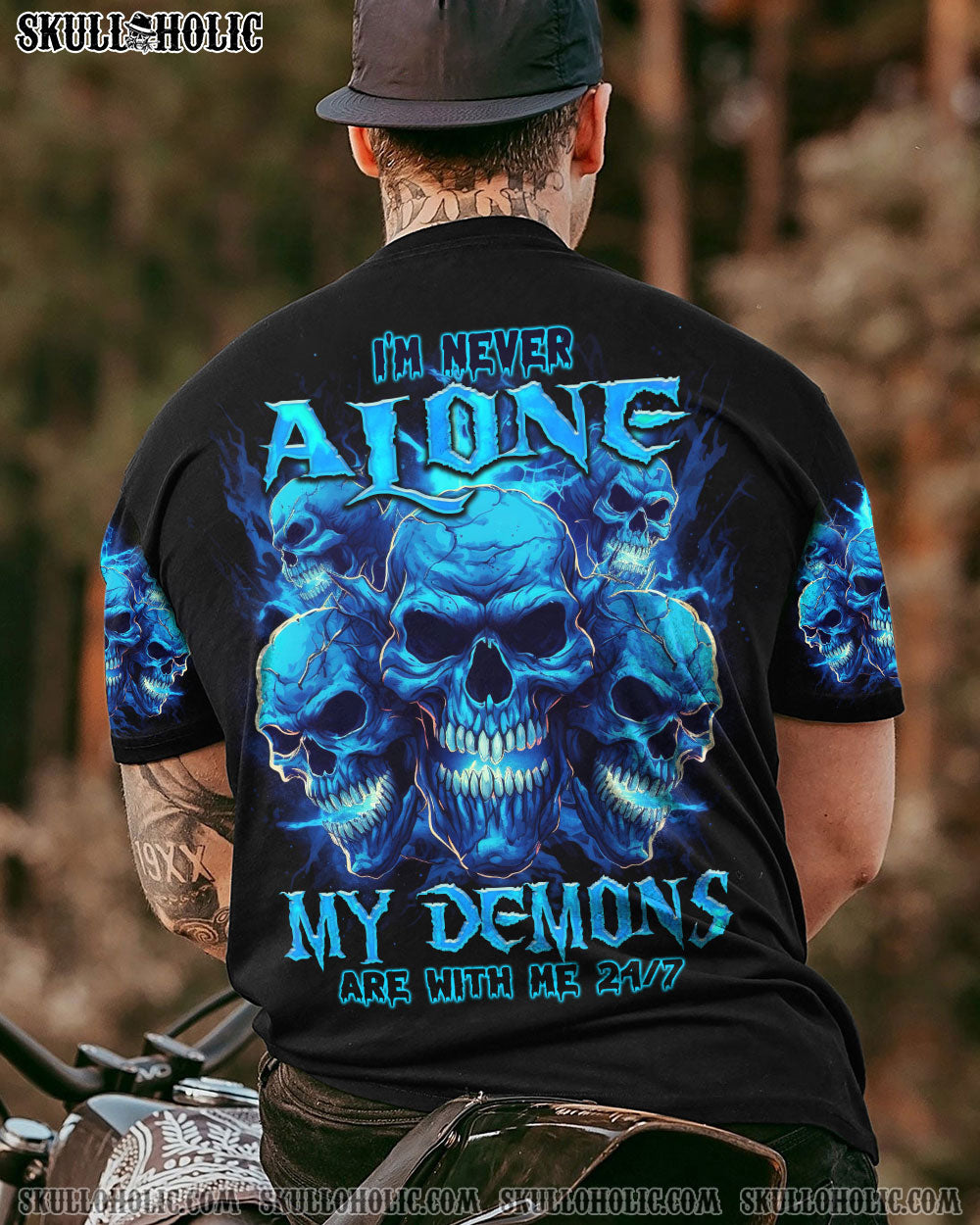 I’M NEVER ALONE MADLY SKULL ALL OVER PRINT – TLNO1206234