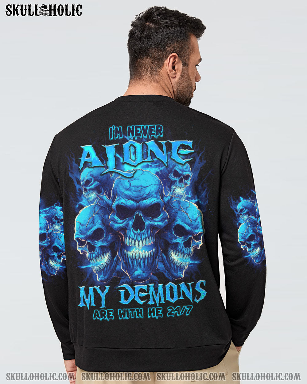 I’M NEVER ALONE MADLY SKULL ALL OVER PRINT – TLNO1206234