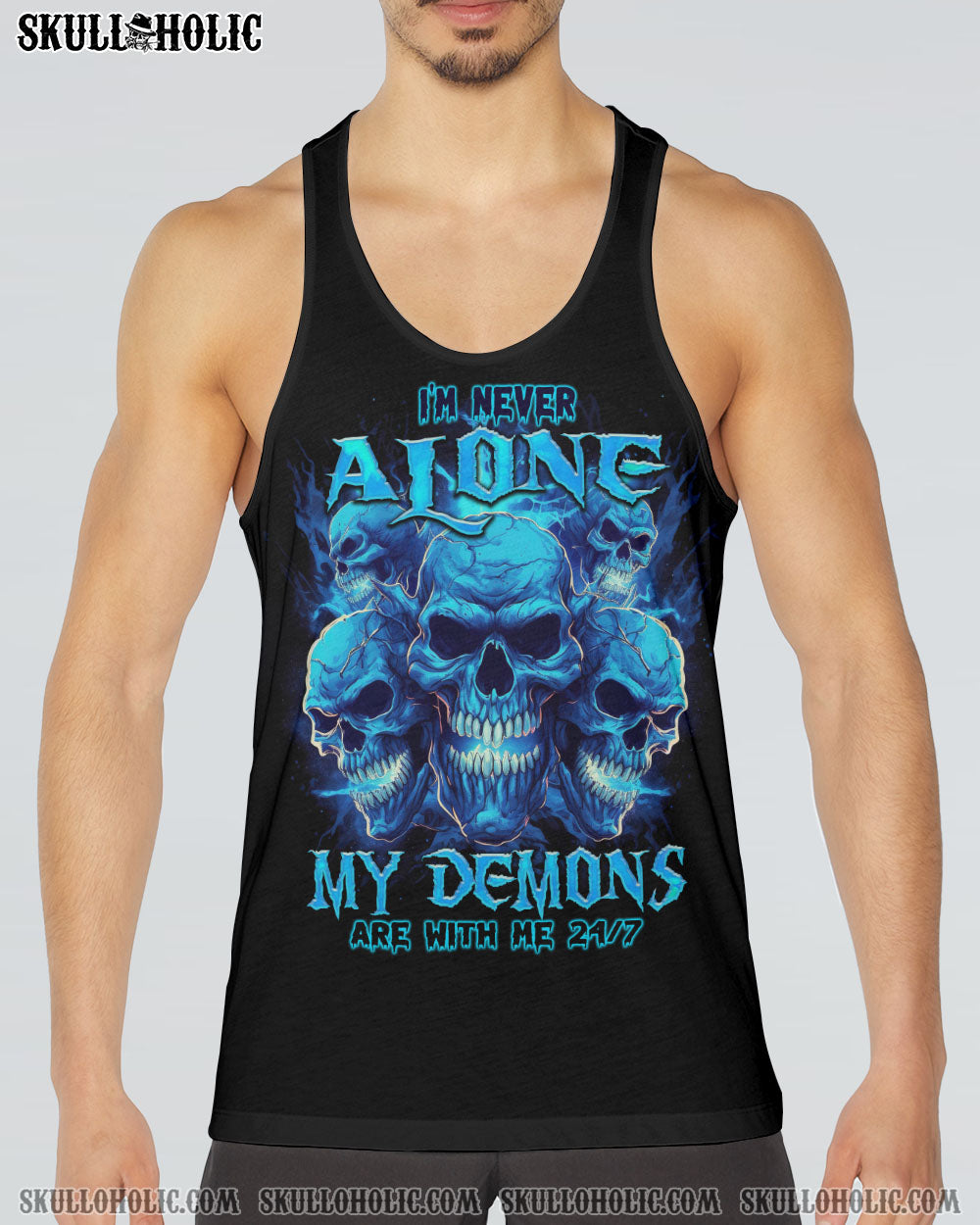 I’M NEVER ALONE MADLY SKULL ALL OVER PRINT – TLNO1206234