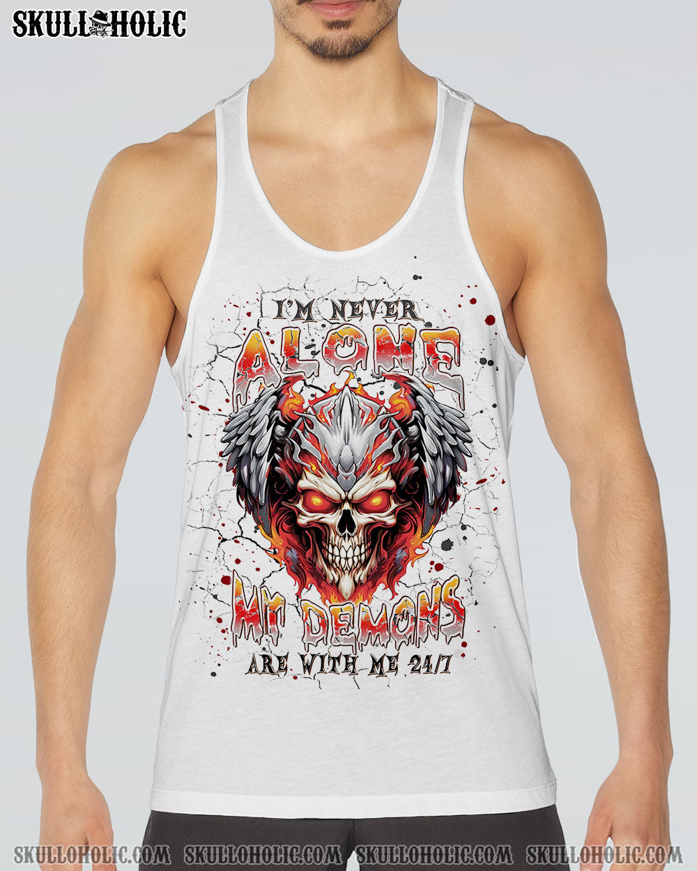 I’M NEVER ALONE SKULL DEMON ALL OVER PRINT – TLPQ2407244