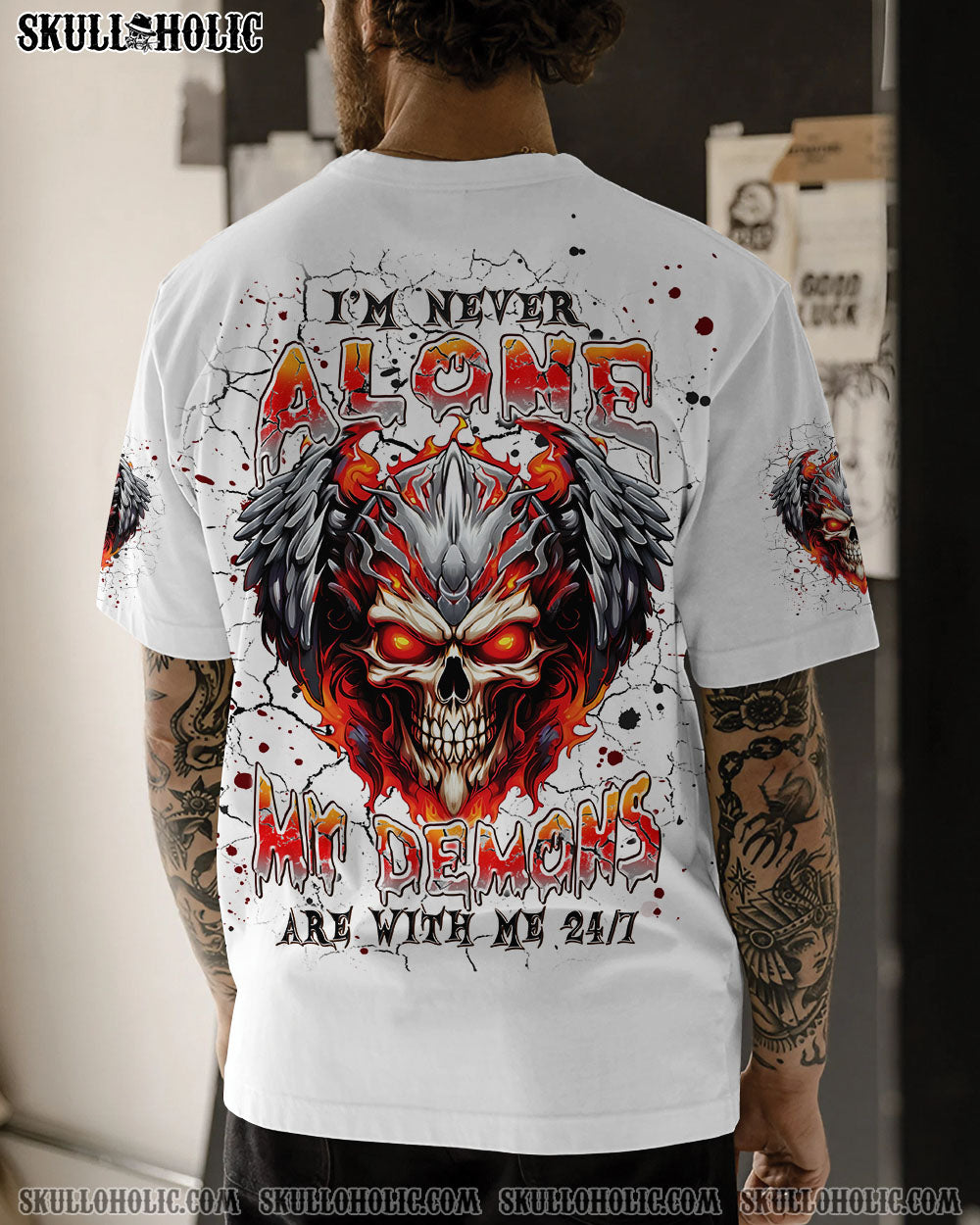 I’M NEVER ALONE SKULL DEMON ALL OVER PRINT – TLPQ2407244