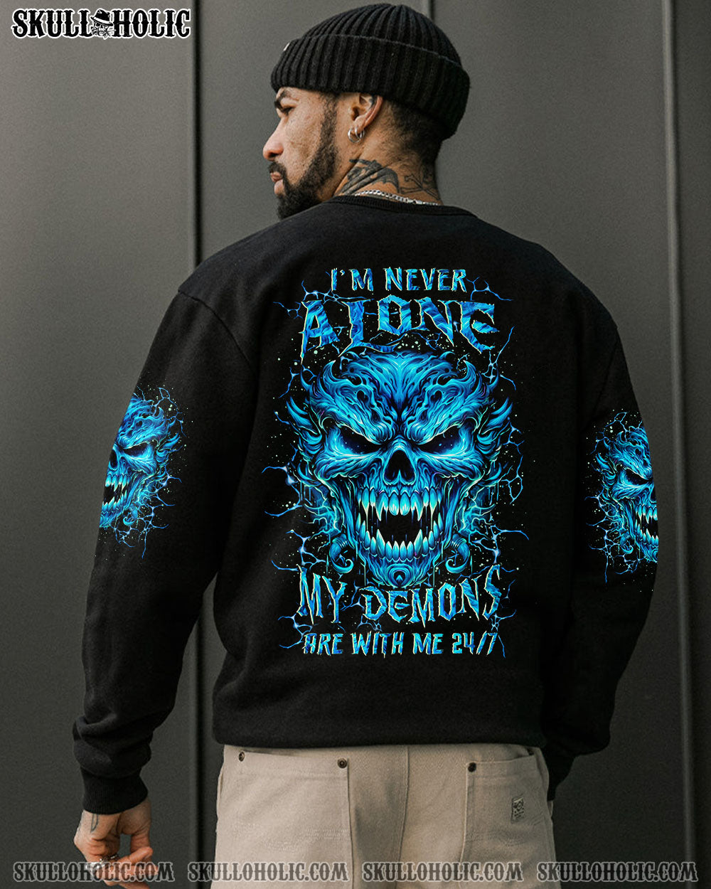 I’M NEVER ALONE SKULL DEMON ALL OVER PRINT – YHLN0405241
