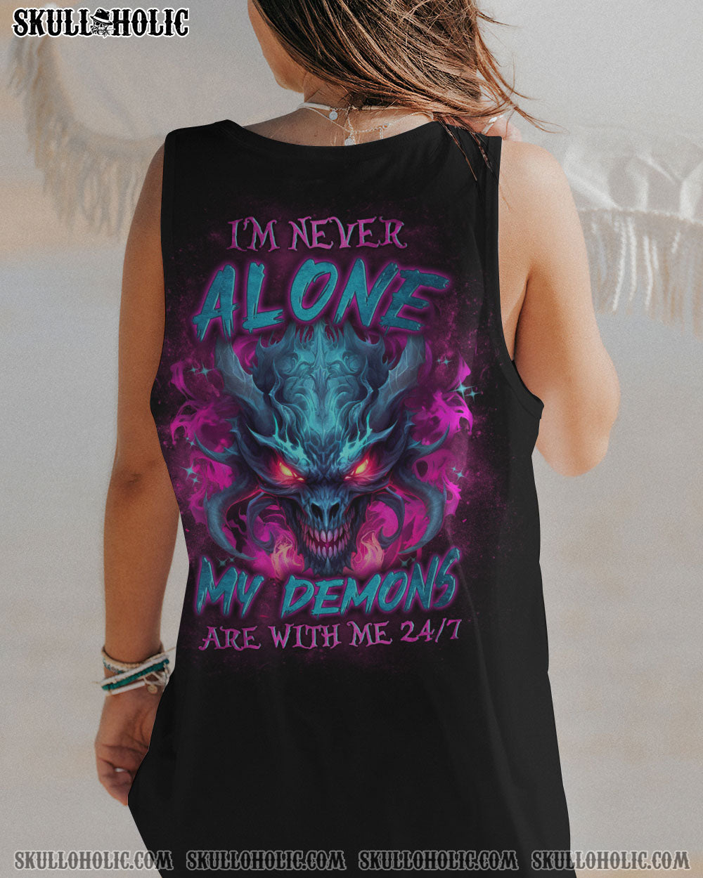I’M NEVER ALONE SKULL DEMON ALL OVER PRINT – YHLN0609233