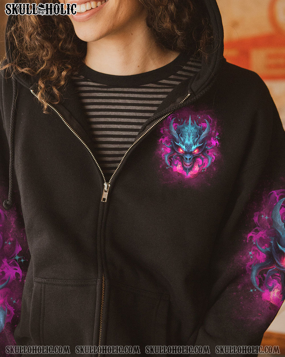 I’M NEVER ALONE SKULL DEMON ALL OVER PRINT – YHLN0609233