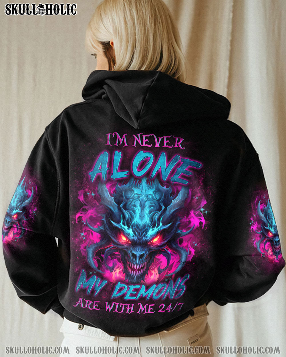 I’M NEVER ALONE SKULL DEMON ALL OVER PRINT – YHLN0609233