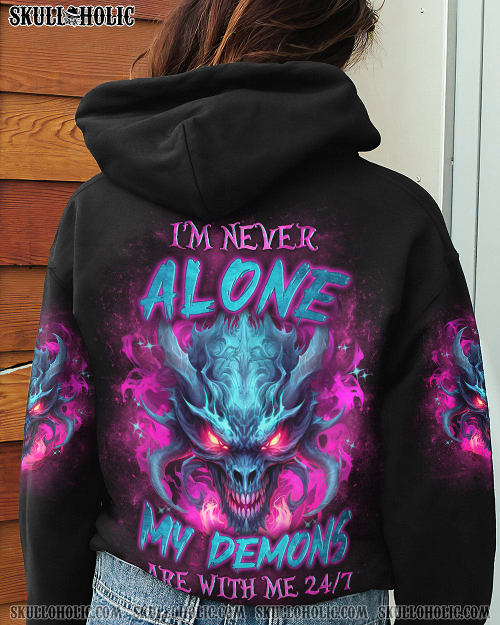 I’M NEVER ALONE SKULL DEMON ALL OVER PRINT – YHLN0609233