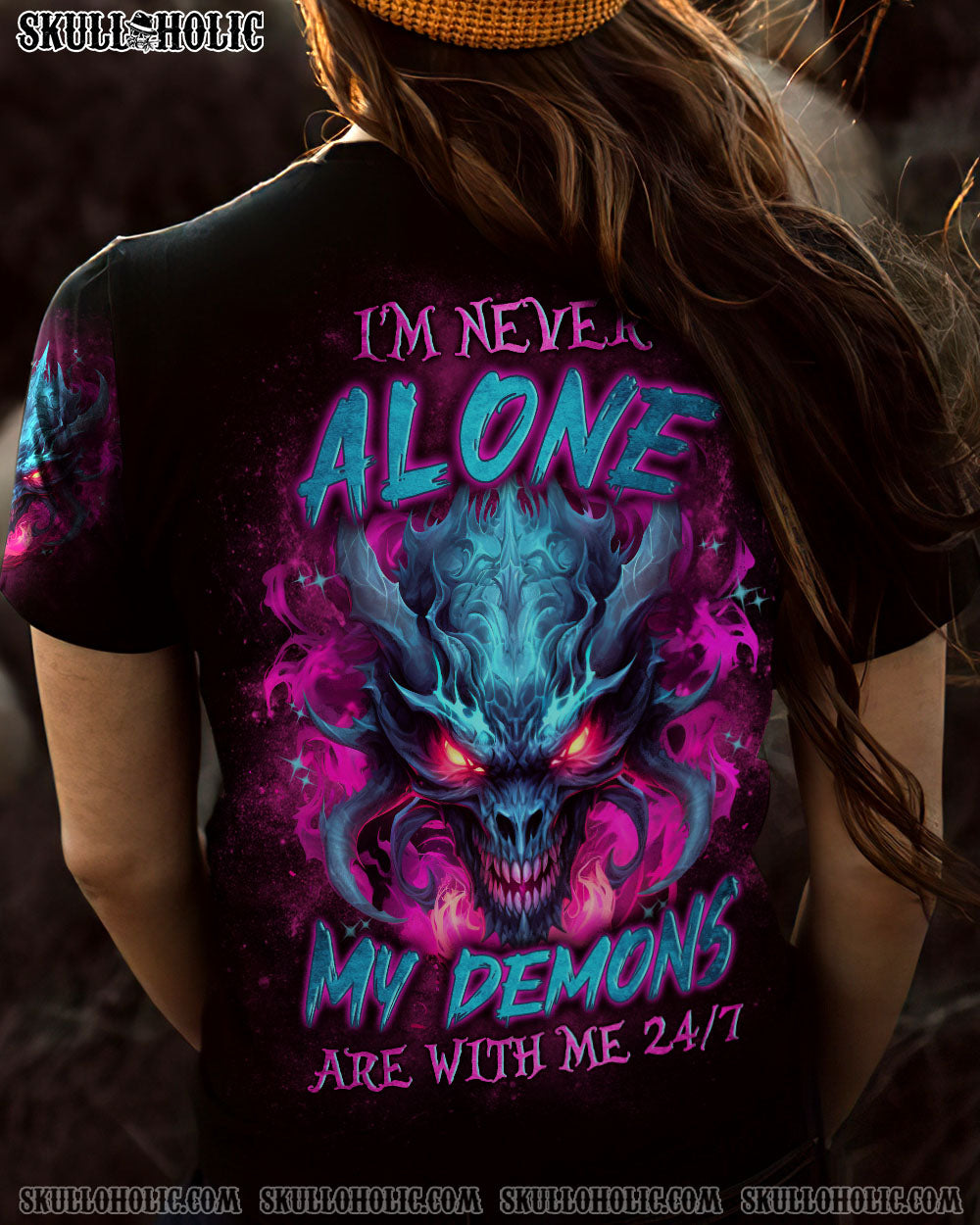 I’M NEVER ALONE SKULL DEMON ALL OVER PRINT – YHLN0609233