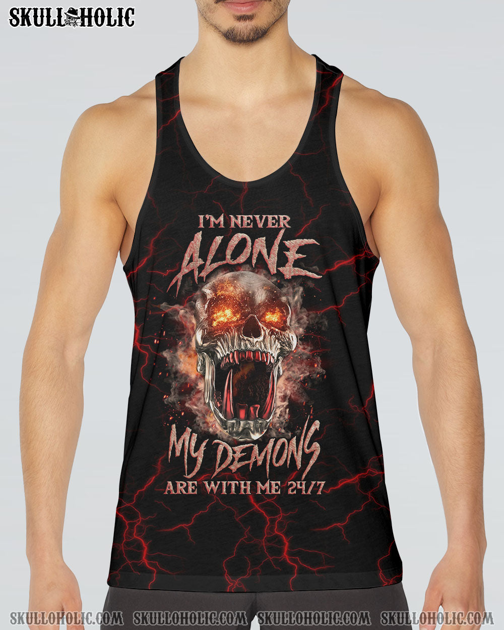 I’M NEVER ALONE SKULL DEMON ALL OVER PRINT – YHLN1406233