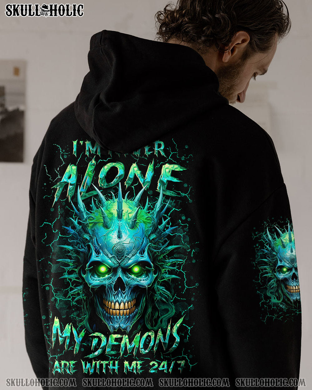 I’M NEVER ALONE SKULL DEMON ALL OVER PRINT – YHLN1504242