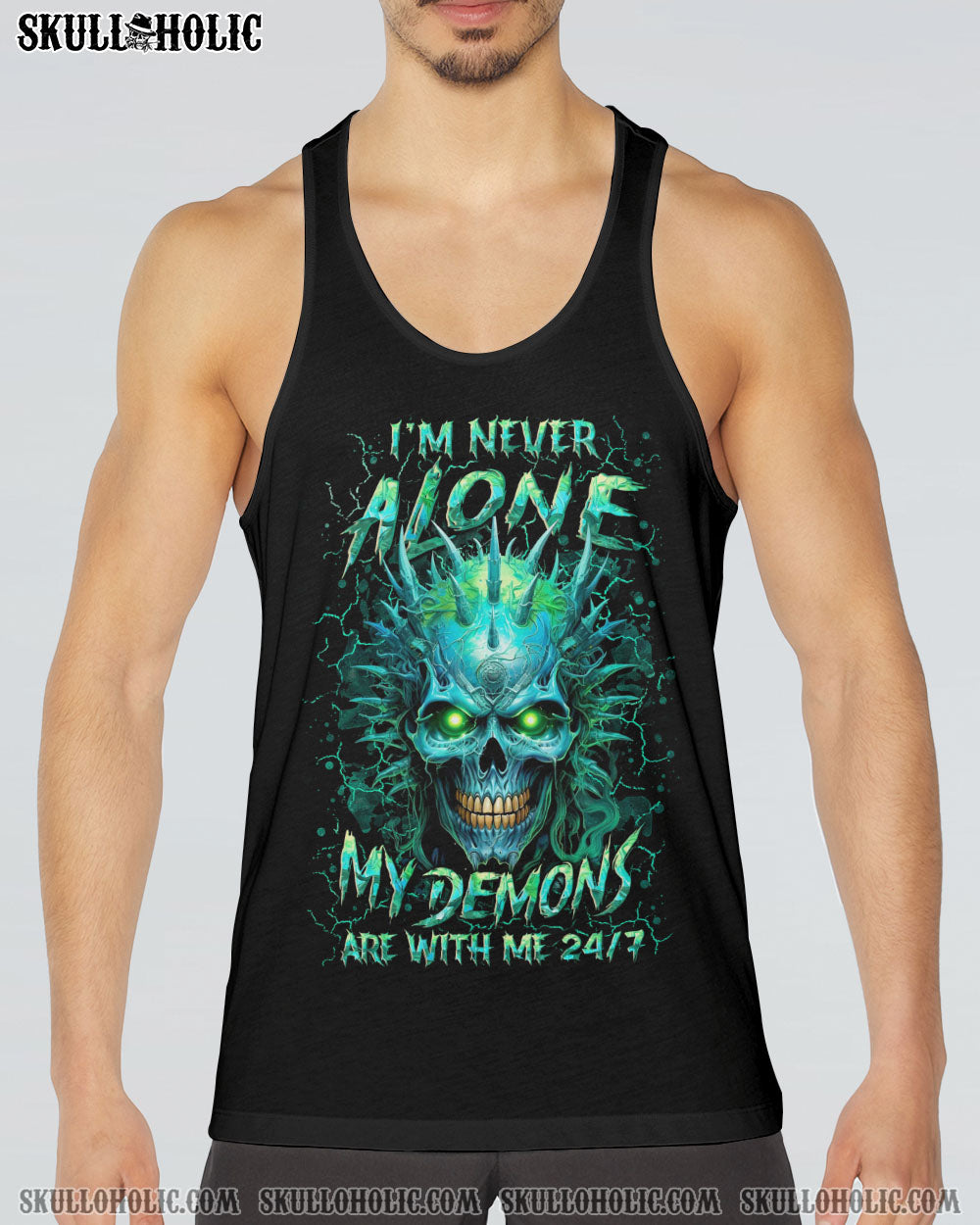 I’M NEVER ALONE SKULL DEMON ALL OVER PRINT – YHLN1504242