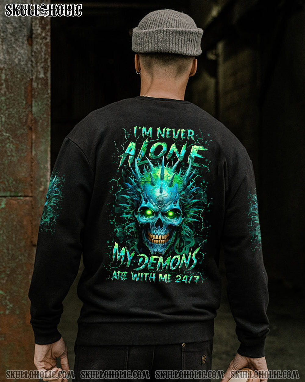 I’M NEVER ALONE SKULL DEMON ALL OVER PRINT – YHLN1504242