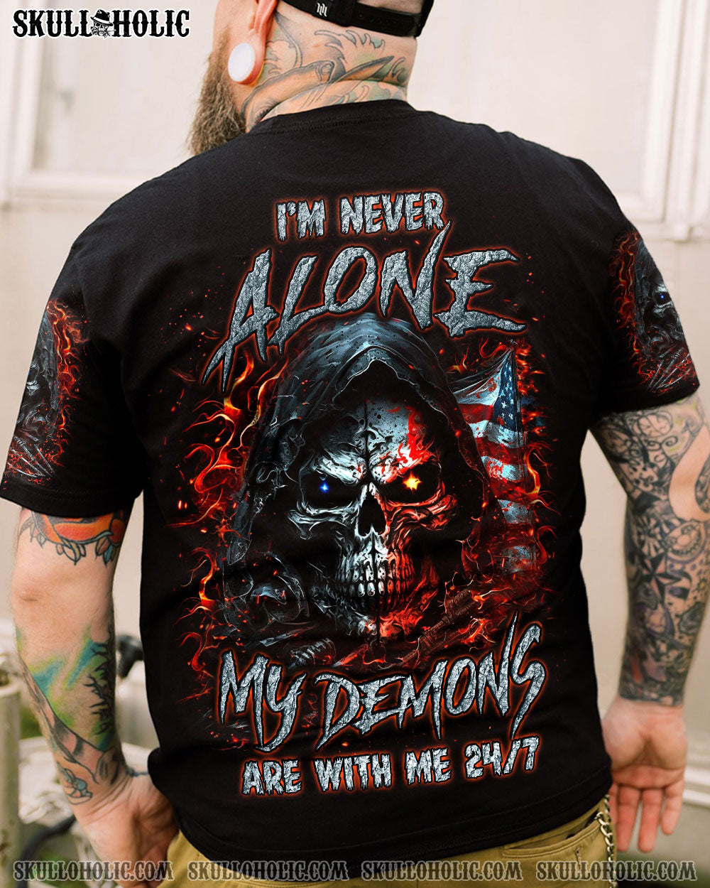 I’M NEVER ALONE SKULL DEMON ALL OVER PRINT – YHLN2107234