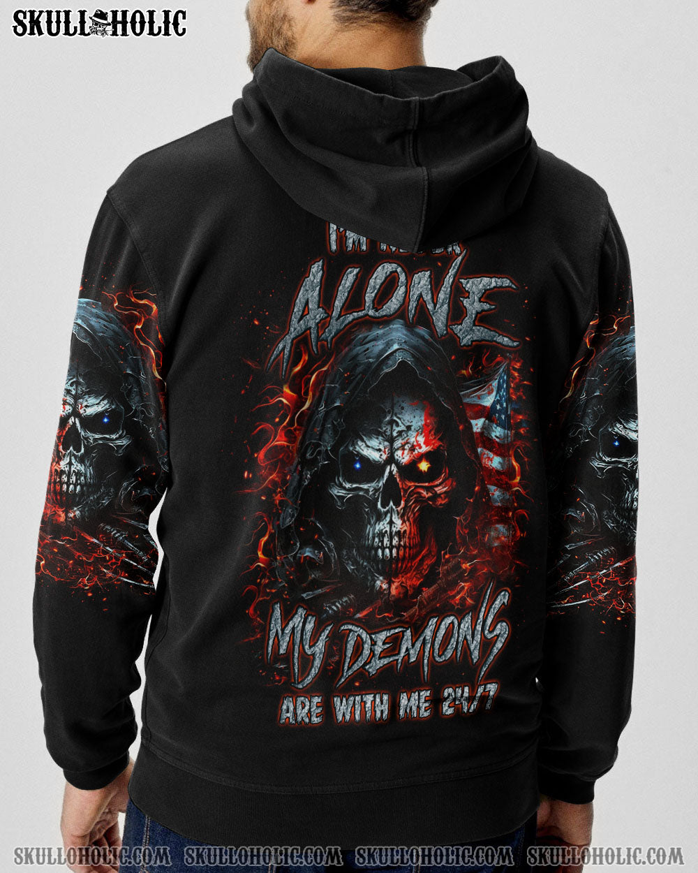 I’M NEVER ALONE SKULL DEMON ALL OVER PRINT – YHLN2107234