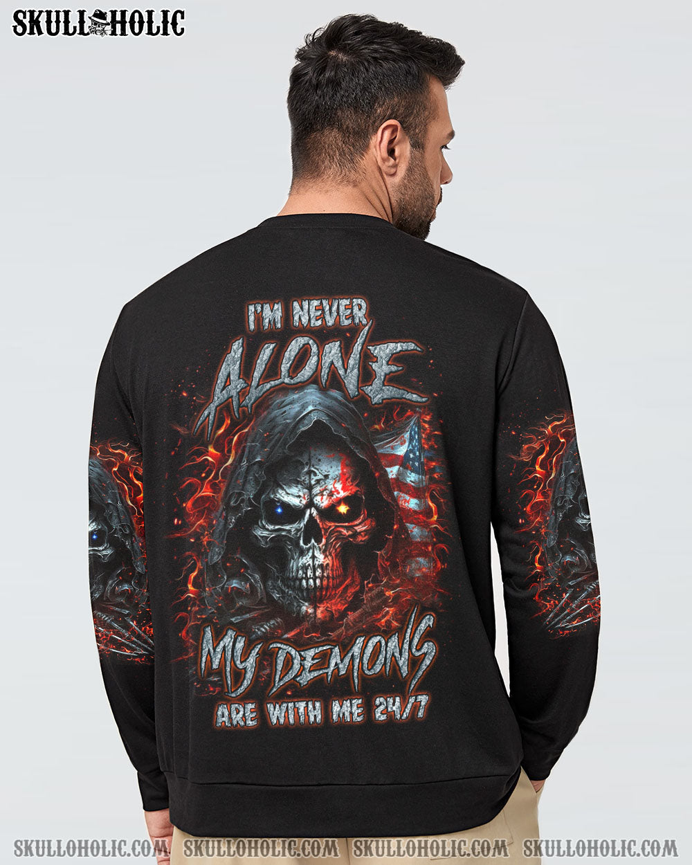 I’M NEVER ALONE SKULL DEMON ALL OVER PRINT – YHLN2107234
