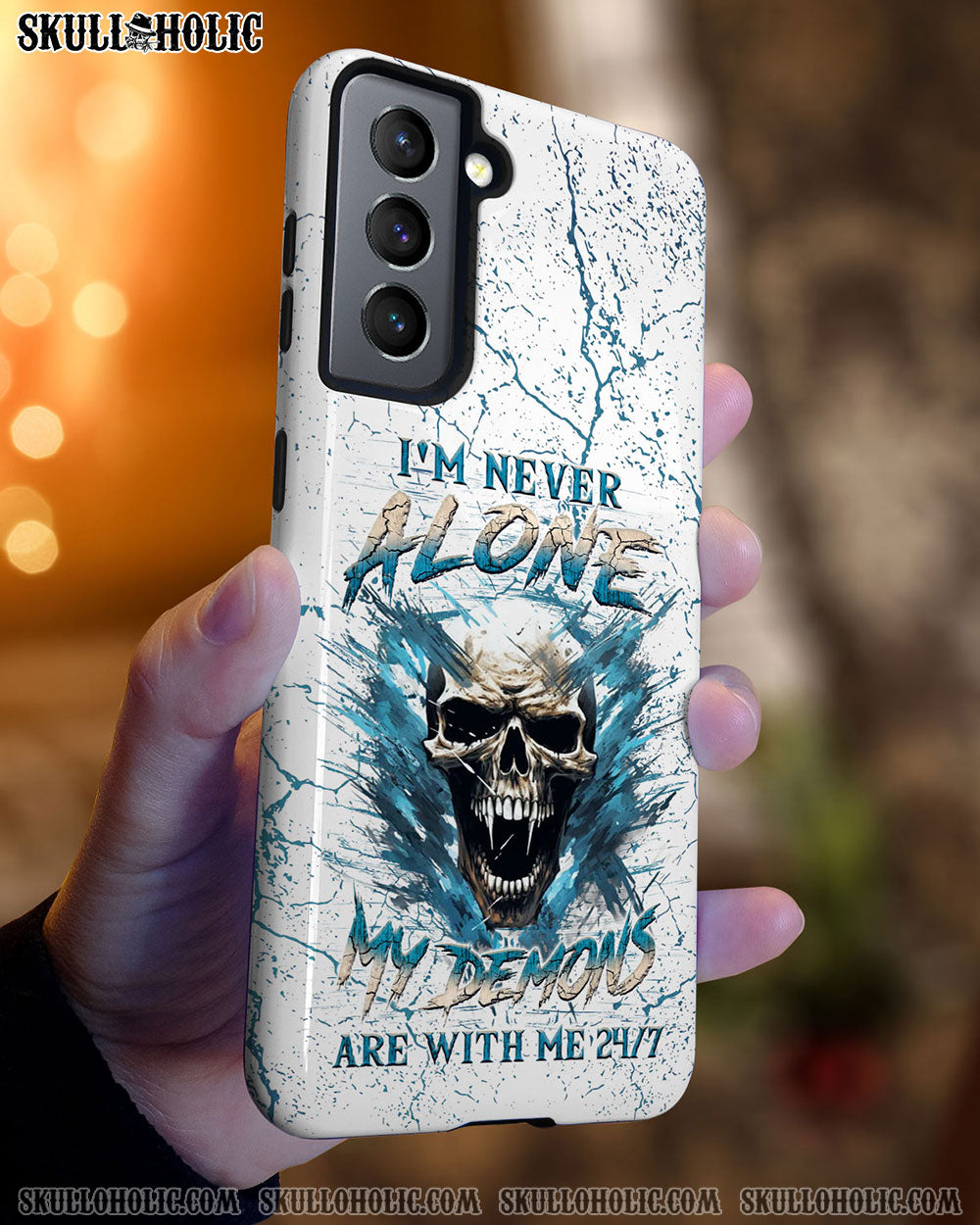 I’M NEVER ALONE SKULL DEMON PHONE CASE – YHLN0805242