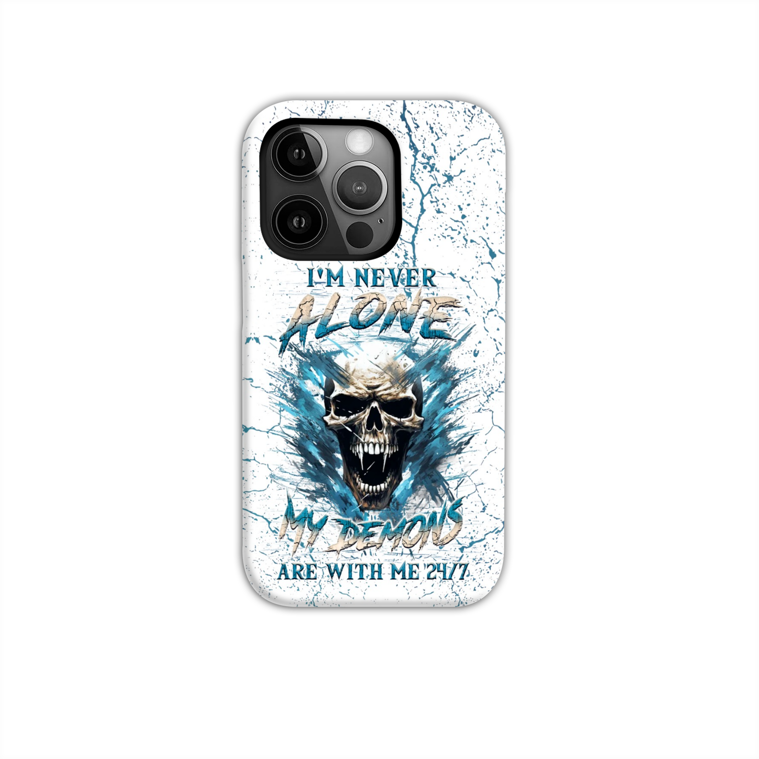 I’M NEVER ALONE SKULL DEMON PHONE CASE – YHLN0805242