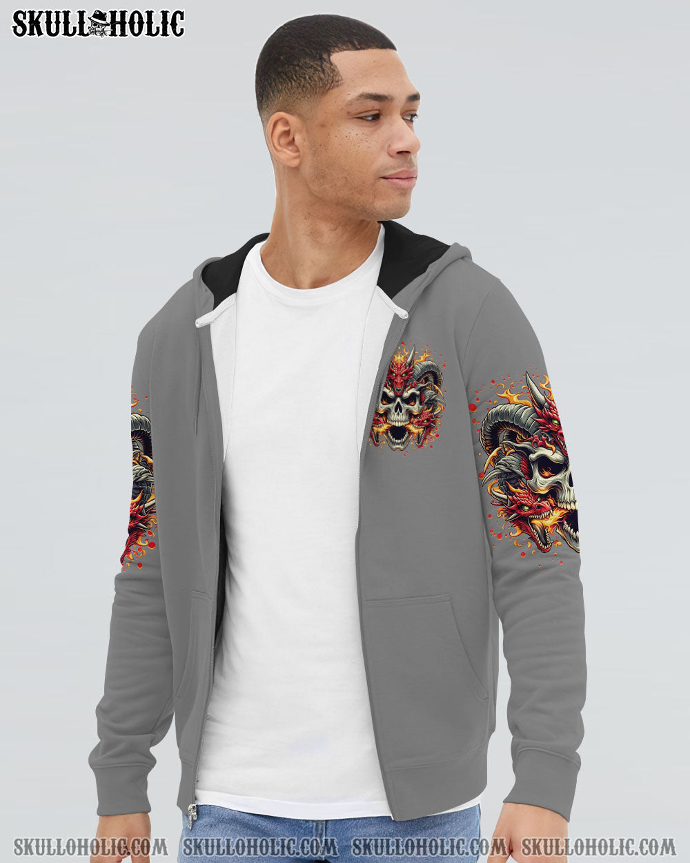 I’M NEVER ALONE SKULL DEMON SKULL DRAGON ALL OVER PRINT – TLTR2506242