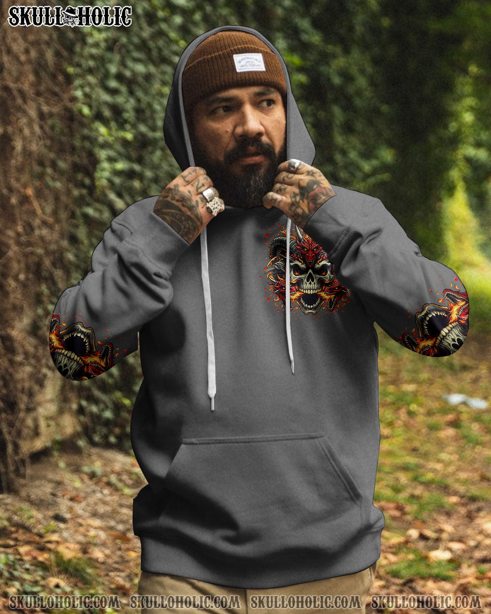 I’M NEVER ALONE SKULL DEMON SKULL DRAGON ALL OVER PRINT – TLTR2506242