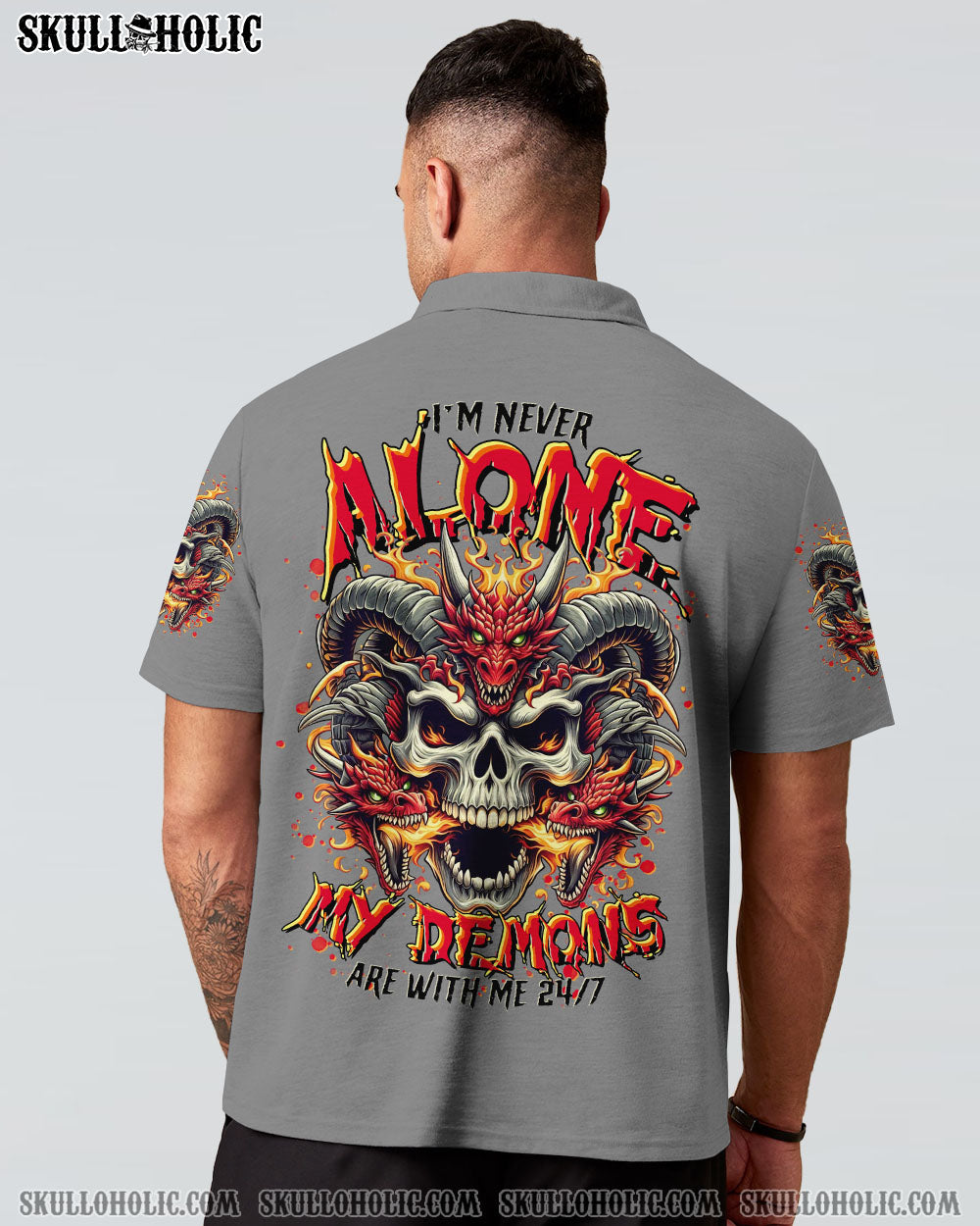 I’M NEVER ALONE SKULL DEMON SKULL DRAGON ALL OVER PRINT – TLTR2506242