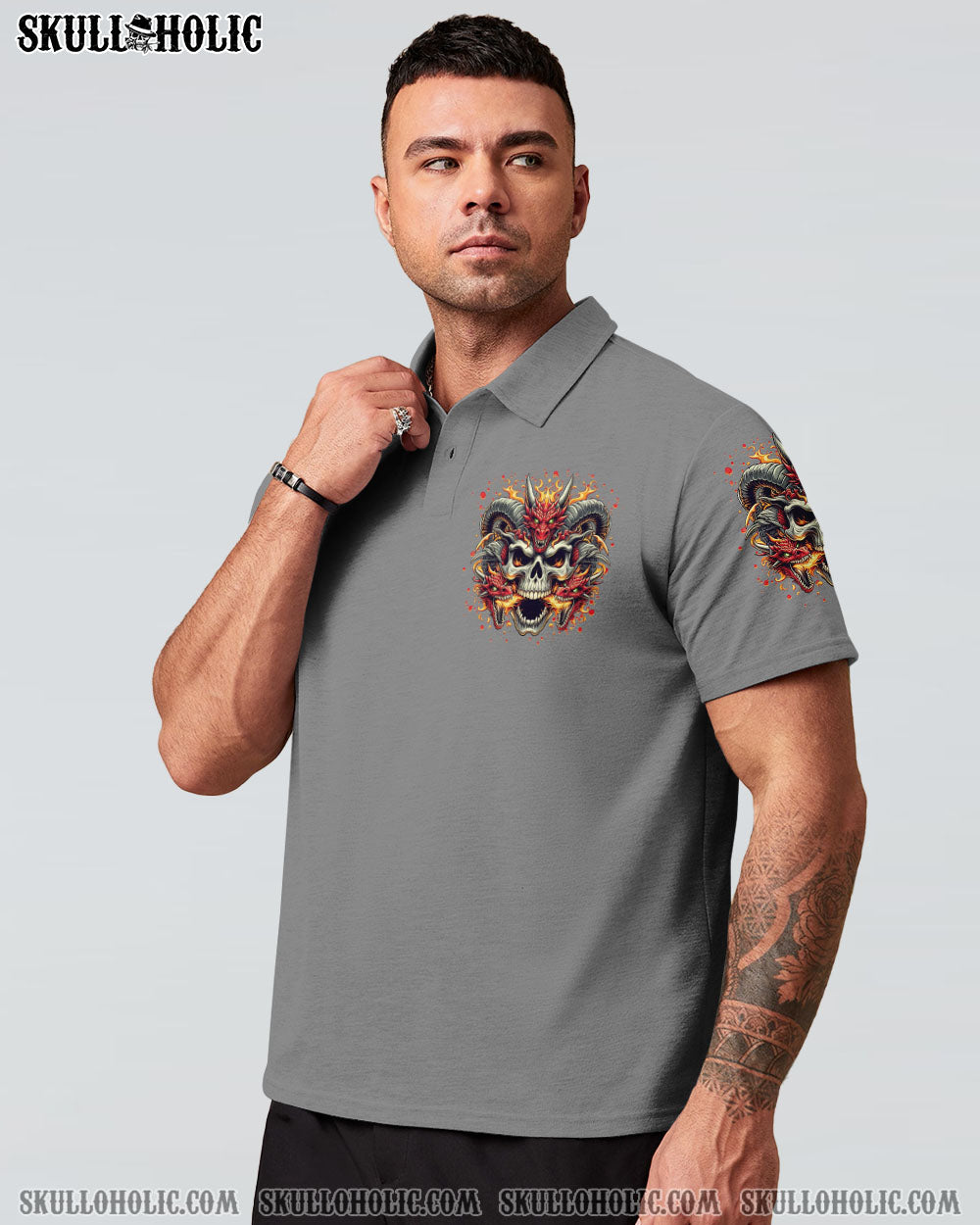 I’M NEVER ALONE SKULL DEMON SKULL DRAGON ALL OVER PRINT – TLTR2506242