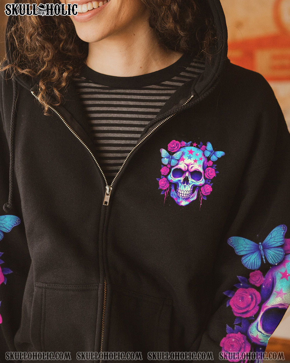 I’M NOT A B I’M JUST HONEST SKULL ROSE AMERICA ALL OVER PRINT – TLNT1505231