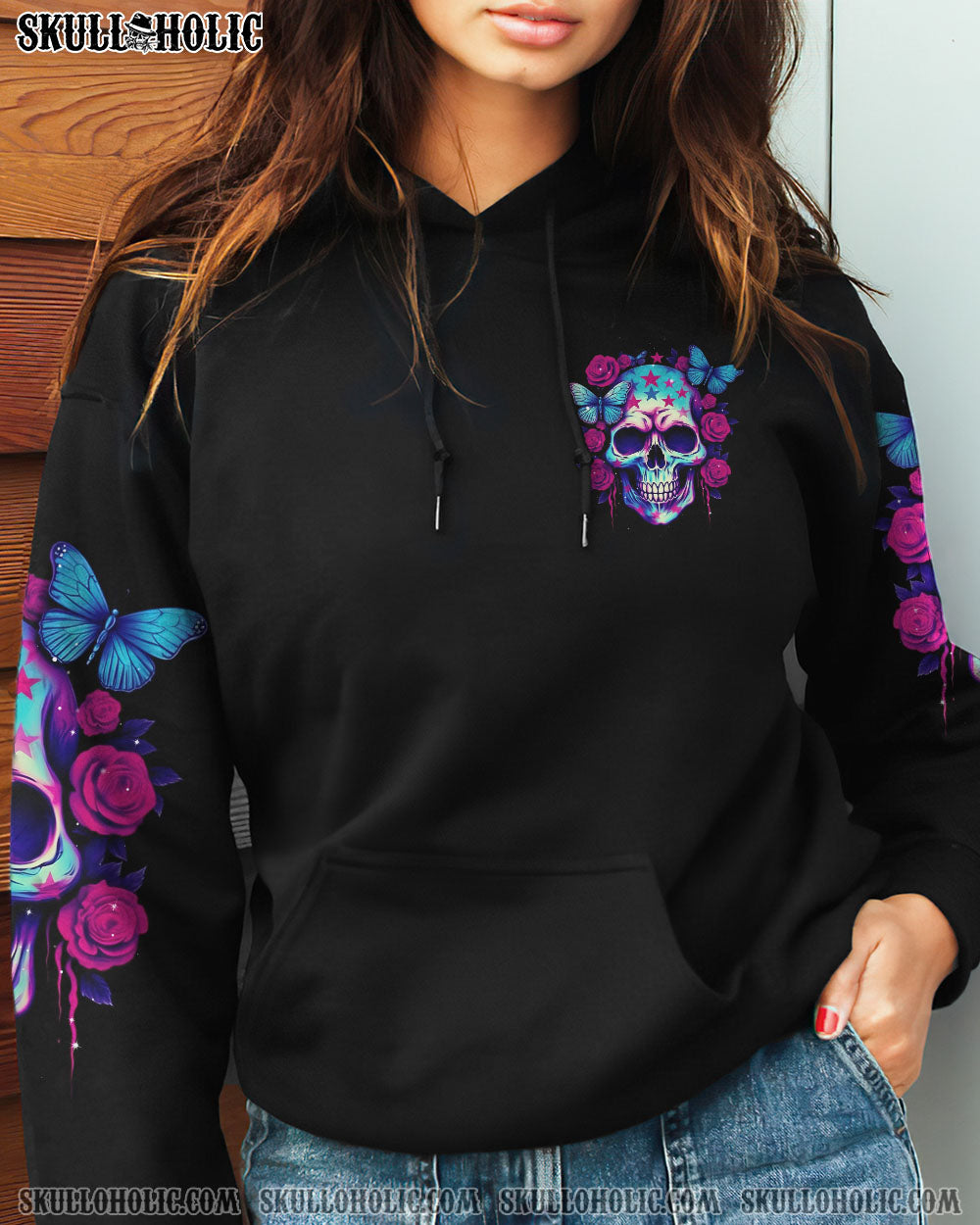 I’M NOT A B I’M JUST HONEST SKULL ROSE AMERICA ALL OVER PRINT – TLNT1505231