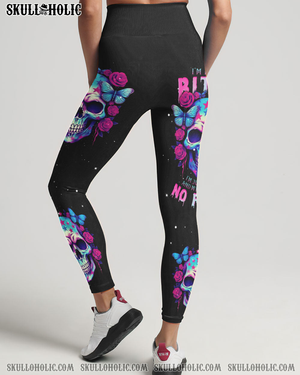 I’M NOT A B I’M JUST HONEST SKULL ROSE AMERICA ALL OVER PRINT – TLNT1505231