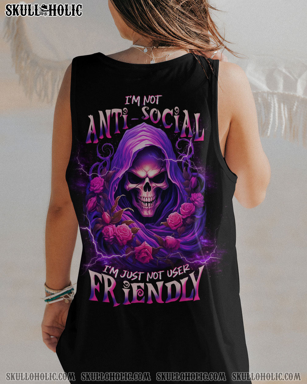 I’M NOT ANTI-SOCIAL MAD REAPER ROSE ALL OVER PRINT – TLNT1306233