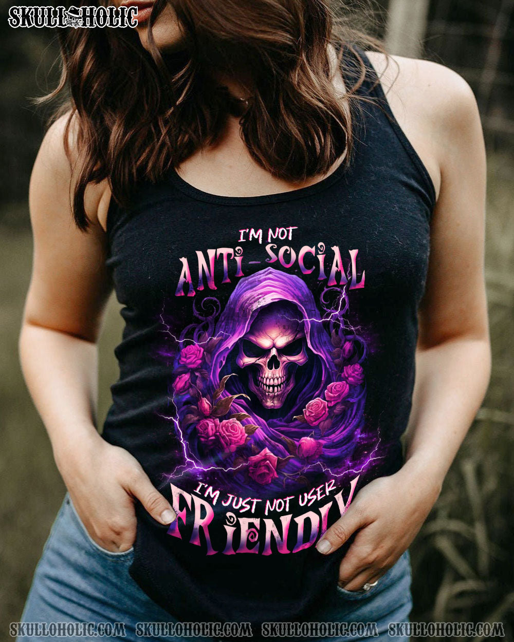I’M NOT ANTI-SOCIAL MAD REAPER ROSE ALL OVER PRINT – TLNT1306233