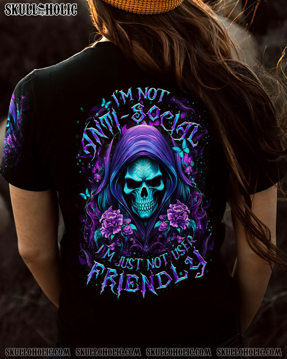 I’M NOT ANTI-SOCIAL MAD REAPER SKULL ALL OVER PRINT – YHDU0410232