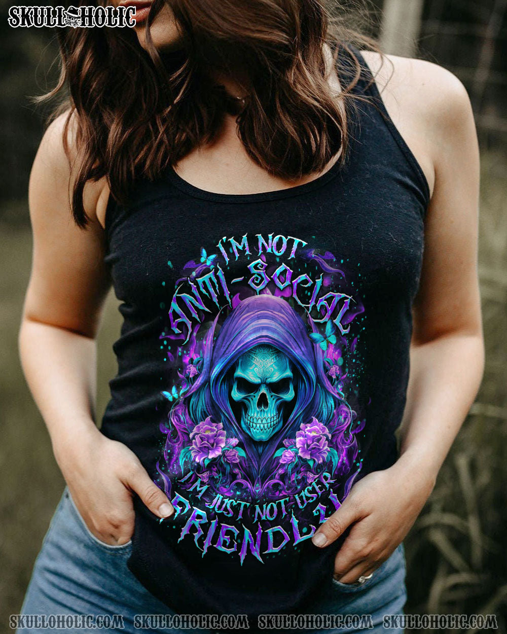 I’M NOT ANTI-SOCIAL MAD REAPER SKULL ALL OVER PRINT – YHDU0410232