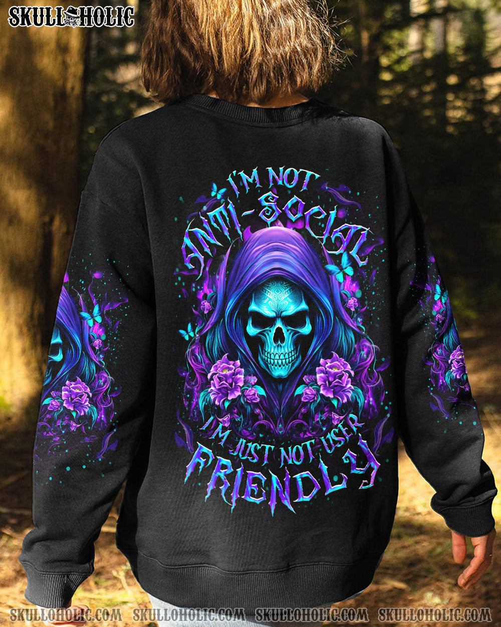 I’M NOT ANTI-SOCIAL MAD REAPER SKULL ALL OVER PRINT – YHDU0410232
