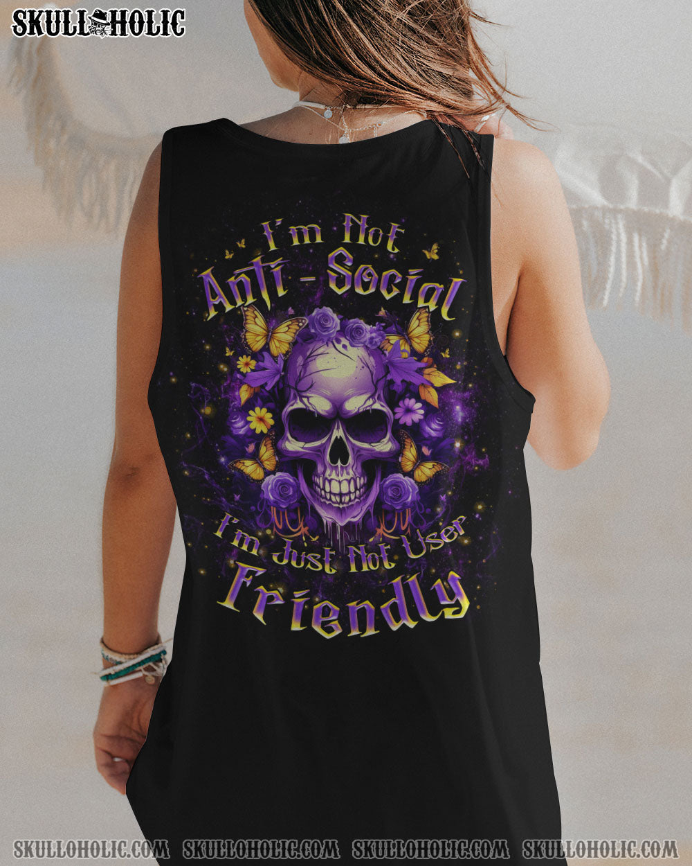 I’M NOT ANTI-SOCIAL MAD SKULL ALL OVER PRINT – YHKD0412233