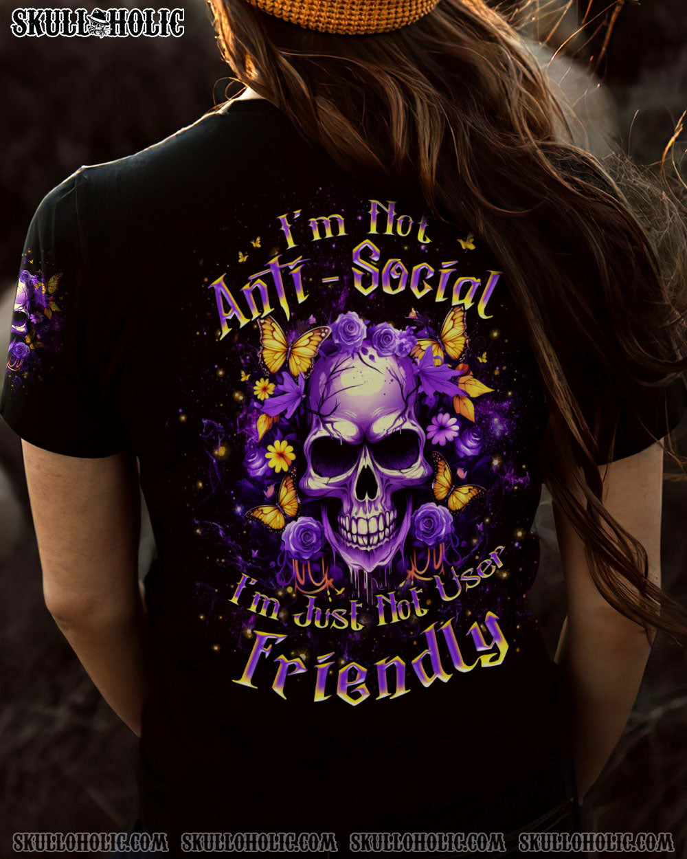 I’M NOT ANTI-SOCIAL MAD SKULL ALL OVER PRINT – YHKD0412233