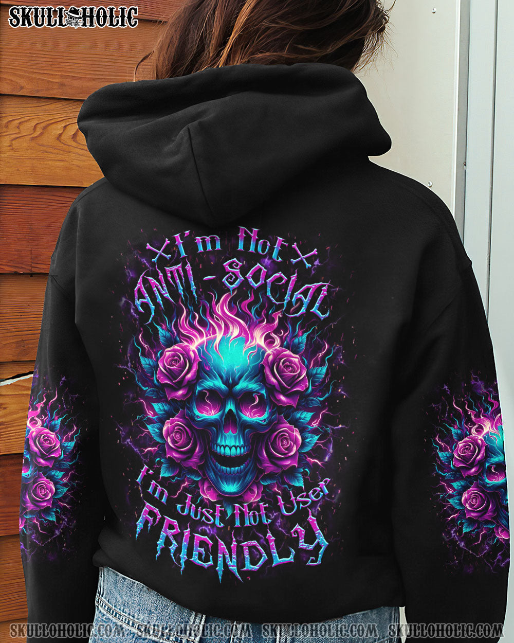 I’M NOT ANTI-SOCIAL MAD SKULL ALL OVER PRINT – YHKD3001241