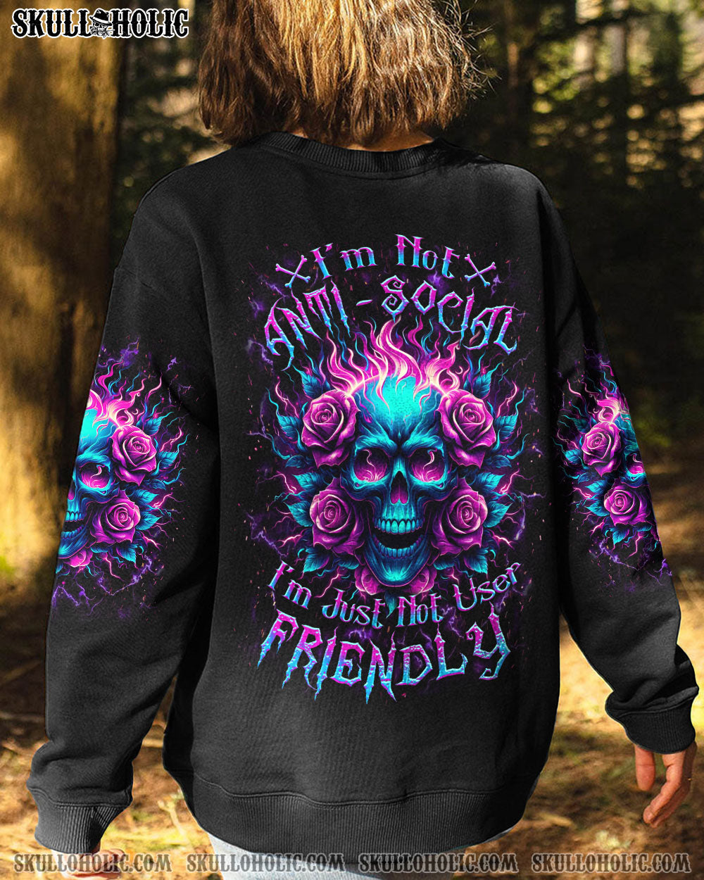I’M NOT ANTI-SOCIAL MAD SKULL ALL OVER PRINT – YHKD3001241