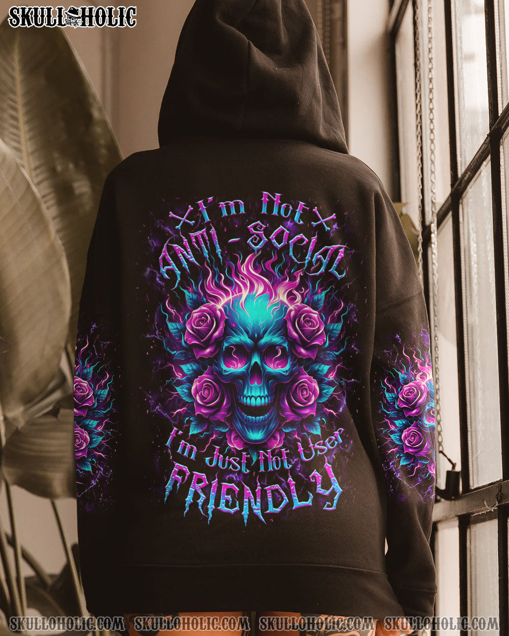 I’M NOT ANTI-SOCIAL MAD SKULL ALL OVER PRINT – YHKD3001241